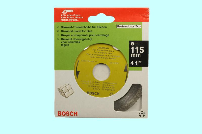 Диск отрезной алмазный Для влажной резки 115х1,6х6х22,2мм с непрерывной реж. кромкой по керамике и природн. камню BOSCH