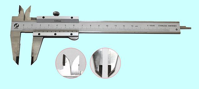 Штангенциркуль 0 - 125 ШЦТ-I (0,02) с твердосплавными губками с глубиномером "CNIC" (Шан 141-115S) нерж. сталь