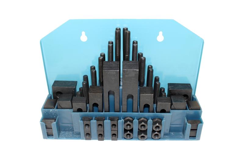 Набор клиновых ступенчатых прижимов из 58-ми предм., паз 7,7мм М6х1,0 в металлическом футляре (YT-0200) "CNIC"