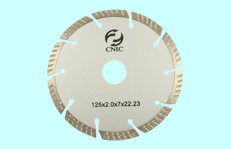 Диск отрезной алмазный Для сухой резки 125х2,0х 8х22,23мм сегментный "Турбо DRY BLADES", "CNIC" (НT1251)