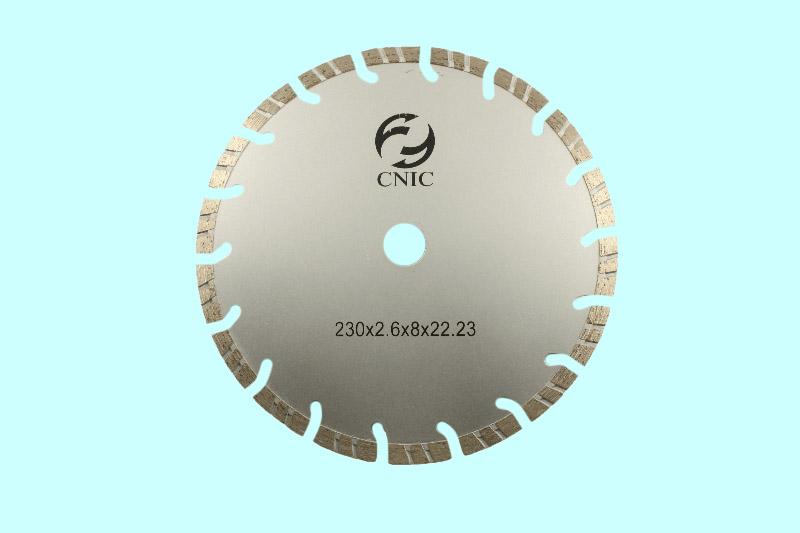 Диск отрезной алмазный Для сухой резки 230х2,6х 8х22,23мм сегментный "Турбо DRY BLADES", "CNIC" (НT2301)