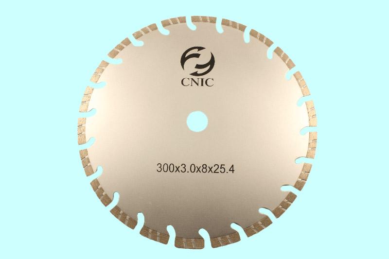 Диск отрезной алмазный Для сухой резки 300х3,0х 8х25,4мм сегментный "Турбо DRY BLADES", "CNIC" (НT3001)