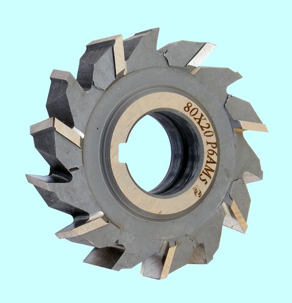 Фреза дисковая 3-х сторонняя  80х20х27, Z=14 Р6АМ5 с разнонаправл. зубьями "CNIC"