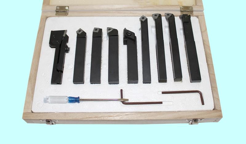 Набор резцов 12х12 из 9шт "CNIC" с механическим креплением тв. сплавных пластин ВК8 (YG8)