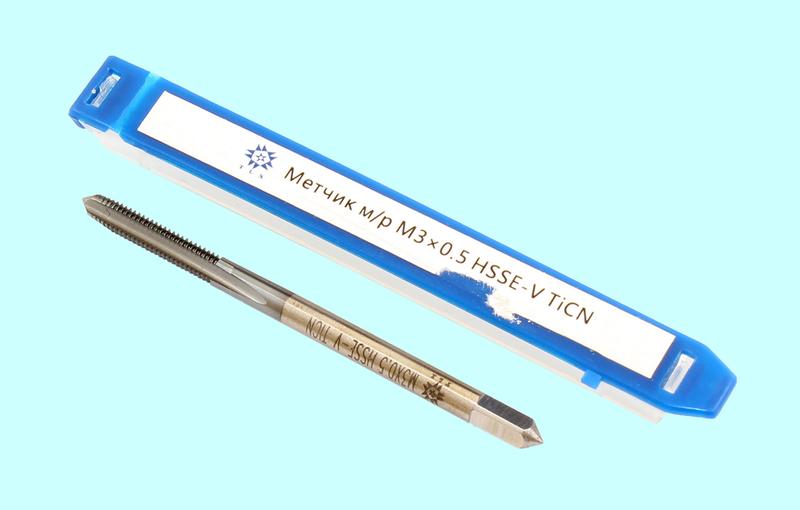 Метчик М 3,0 (0,5) м/р.HSSЕ-V (GV3) покрытие TiCN ISO 529 "TLX"