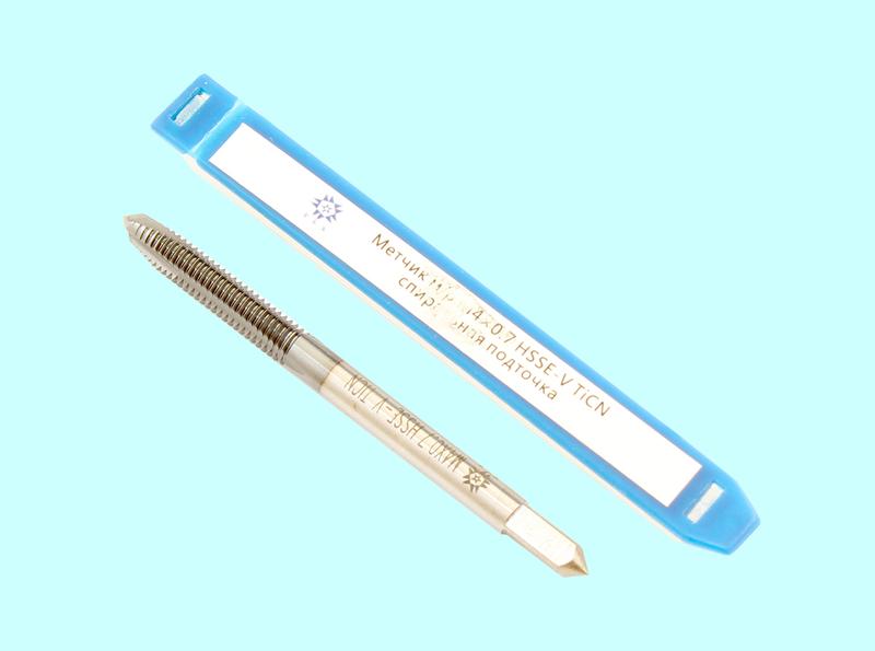 Метчик М 4,0 (0,7) м/р.HSSЕ-V (GV3) спиральная подточка, покрытие TiСN ISO 529 "TLX"