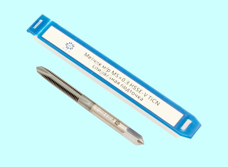 Метчик М 5,0 (0,8) м/р.HSSЕ-V (GV3) спиральная подточка, покрытие TiСN ISO 529 "TLX"