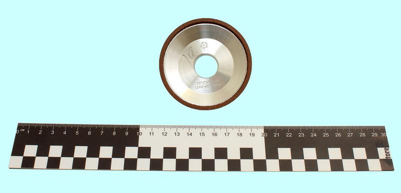 Круг алмазный 12А2-45град.(чашечный конический)  75х3х3х21х20 SSD-2(АС4)  80/63, 100% В2-01 9,0 карат "TLX"