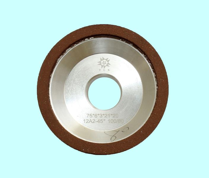 Круг алмазный 12А2-45град.(чашечный конический)  75х6х3х21х20 SSD-2(АС4) 100/80, 100% В2-01 17,2 карат "TLX"