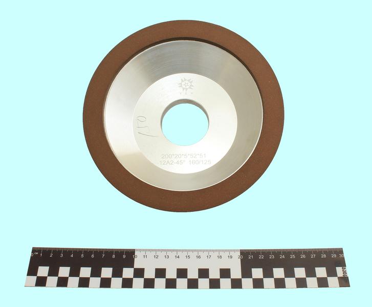 Круг алмазный 12А2-45град.(чашечный конический) 200х20х5х52х51 SSD-2(АС4) 160/125, 100% В2-01 249,0 карат "TLX"