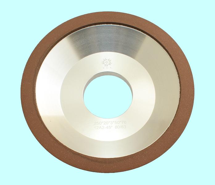 Круг алмазный 12А2-45град.(чашечный конический) 250х20х3х50х76 SSD-2(АС4)  80/63 100% В2-01 191,0 карат "TLX"