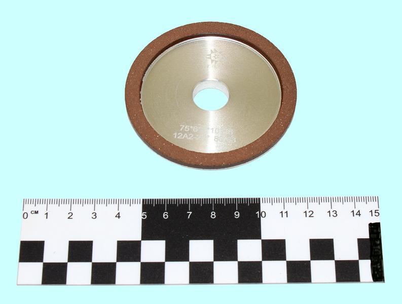 Круг алмазный 12А2-20град.(тарельчатый)  75х6х2х16  SSD-2(АС4)  80/63 100% В2-01 11,4кар. "TLX"