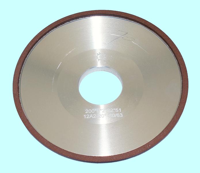Круг алмазный 12А2-20град.(тарельчатый) 200х 6х2х51  SSD-2(АС4)  80/63 100% В2-01 32,0кар. "TLX"
