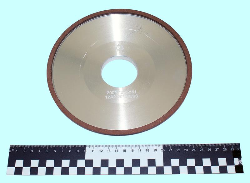 Круг алмазный 12А2-20град.(тарельчатый) 200х 6х2х51  SSD-2(АС4)  80/63 100% В2-01 32,0кар. "TLX"