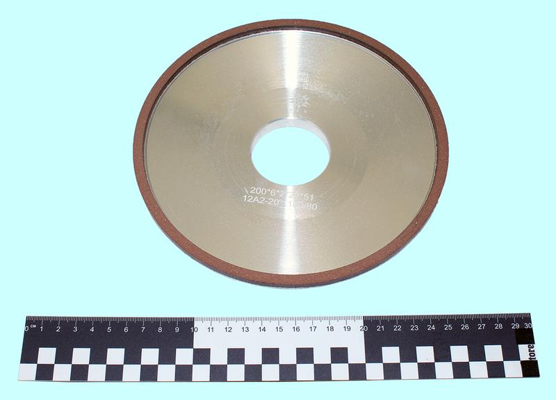 Круг алмазный 12А2-20град.(тарельчатый) 200х 6х2х51  SSD-2(АС4) 100/80 100% В2-01 32,0кар. "TLX"