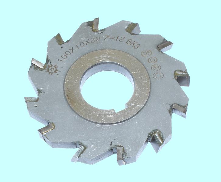 Фреза дисковая 3-х сторонняя 100х10х32, Z=12 ВК8 с разнонаправл.зубьями "TLX"