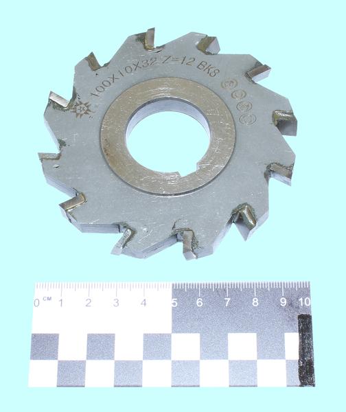 Фреза дисковая 3-х сторонняя 100х10х32, Z=12 ВК8 с разнонаправл.зубьями "TLX"