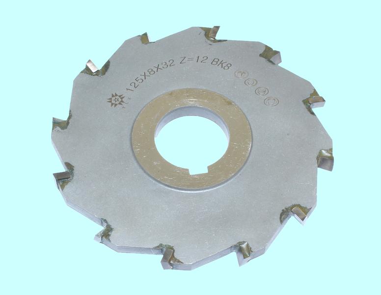 Фреза дисковая 3-х сторонняя 125х 8х32, Z=12 ВК8 с разнонаправл.зубьями "TLX"