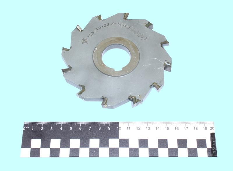Фреза дисковая 3-х сторонняя 125х10х32, Z=12 ВК8 с разнонаправл.зубьями "TLX"