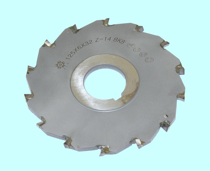 Фреза дисковая 3-х сторонняя 125х 6х32, Z=14 ВК8 с разнонаправл.зубьями "TLX"