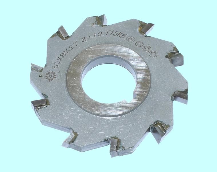 Фреза дисковая 3-х сторонняя  80х 8х27, Z=10 Т15К6 с разнонаправл.зубьями "TLX"