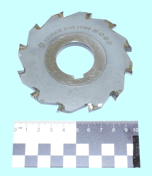 Фреза дисковая 3-х сторонняя 100х 6х32, Z=12 Т15К6 с разнонаправл.зубьями "TLX"