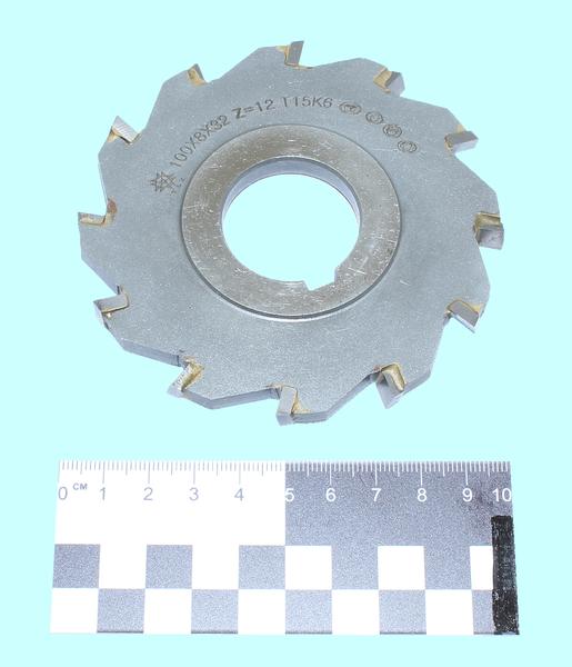 Фреза дисковая 3-х сторонняя 100х 8х32, Z=12 Т15К6 с разнонаправл.зубьями "TLX"