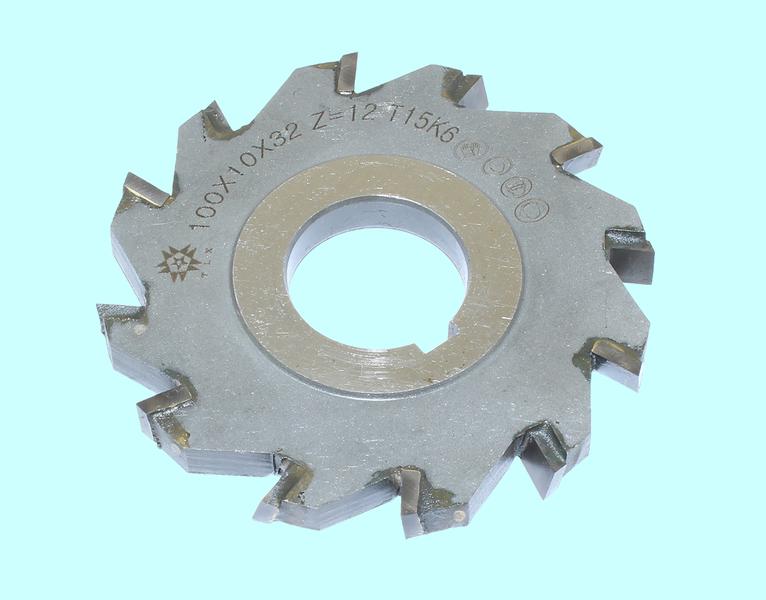 Фреза дисковая 3-х сторонняя 100х10х32, Z=12 Т15К6 с разнонаправл.зубьями "TLX"