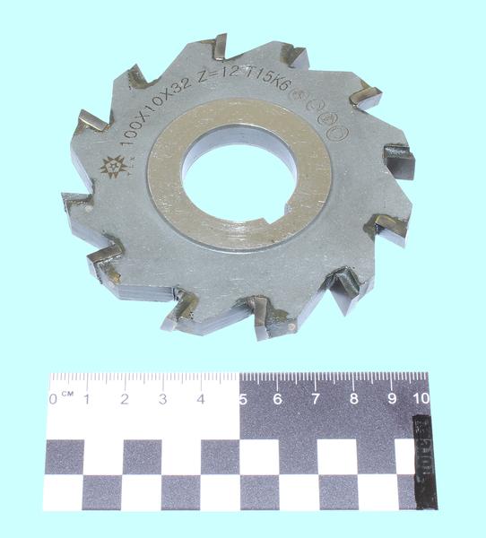 Фреза дисковая 3-х сторонняя 100х10х32, Z=12 Т15К6 с разнонаправл.зубьями "TLX"