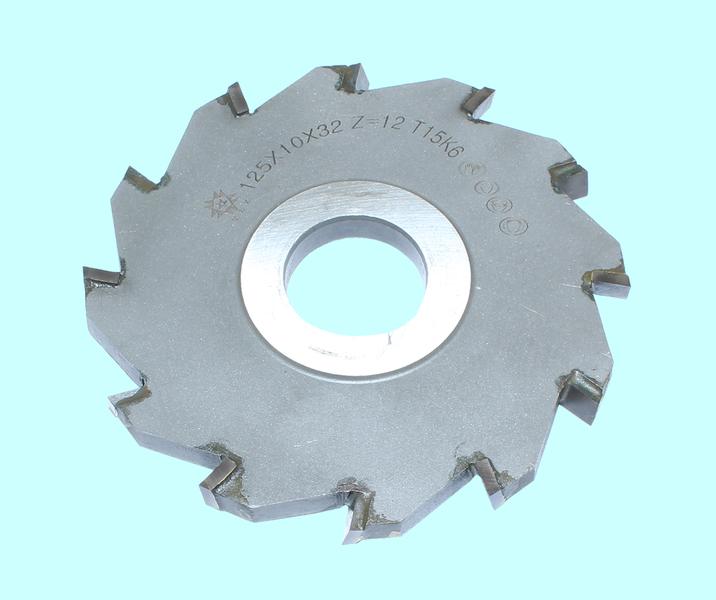 Фреза дисковая 3-х сторонняя 125х10х32, Z=12 Т15К6 с разнонаправл.зубьями "TLX"