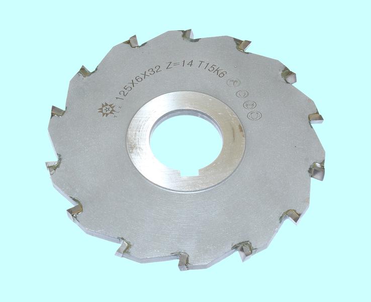 Фреза дисковая 3-х сторонняя 125х 6х32, Z=14 Т15К6 с разнонаправл.зубьями "TLX"