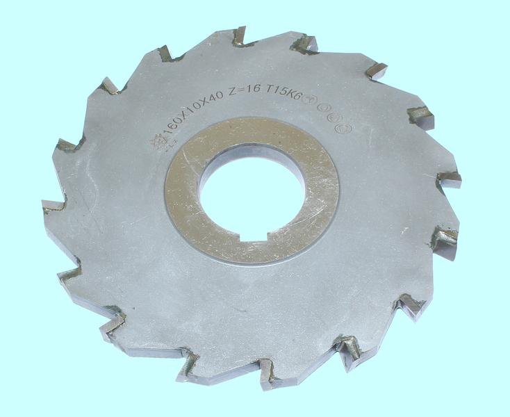 Фреза дисковая 3-х сторонняя 160х10х40, Z=16 Т15К6 с разнонаправл.зубьями "TLX"