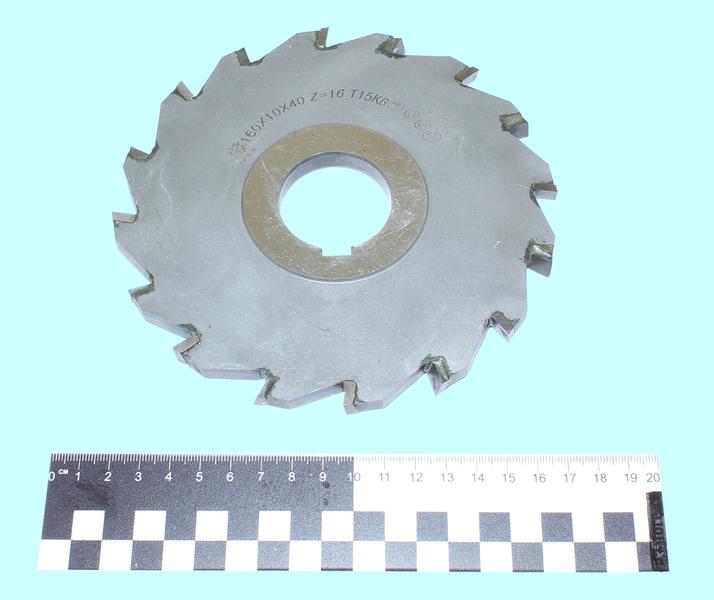 Фреза дисковая 3-х сторонняя 160х10х40, Z=16 Т15К6 с разнонаправл.зубьями "TLX"