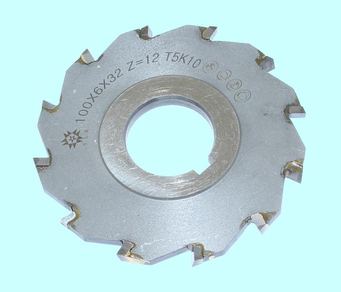 Фреза дисковая 3-х сторонняя 100х 6х32, Z=12 Т5К10 с разнонаправл.зубьями "TLX"