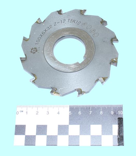 Фреза дисковая 3-х сторонняя 100х 6х32, Z=12 Т5К10 с разнонаправл.зубьями "TLX"