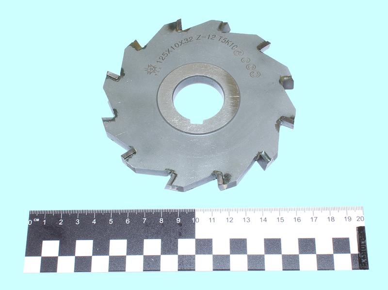 Фреза дисковая 3-х сторонняя 125х10х32, Z=12 Т5К10 с разнонаправл.зубьями "TLX"