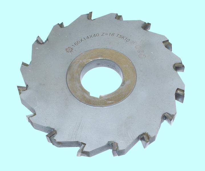 Фреза дисковая 3-х сторонняя 160х14х40, Z=16 Т5К10 с разнонаправл.зубьями "TLX"