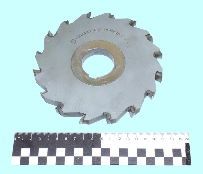 Фреза дисковая 3-х сторонняя 160х14х40, Z=16 Т5К10 с разнонаправл.зубьями "TLX"