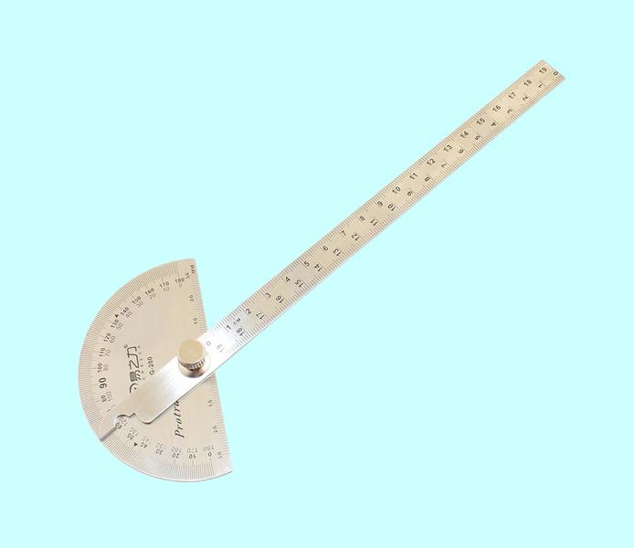 Угломер-транспортир (линейка с метрич. шкал.) 0-180° линейка L195мм "CNIC" (YX19-200T)
