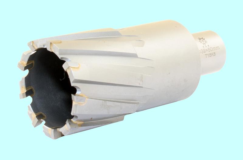 Сверло d 39х50 корончатое кольцевое Т15К6 хвостовик Weldon 19мм по металлу "TLX"