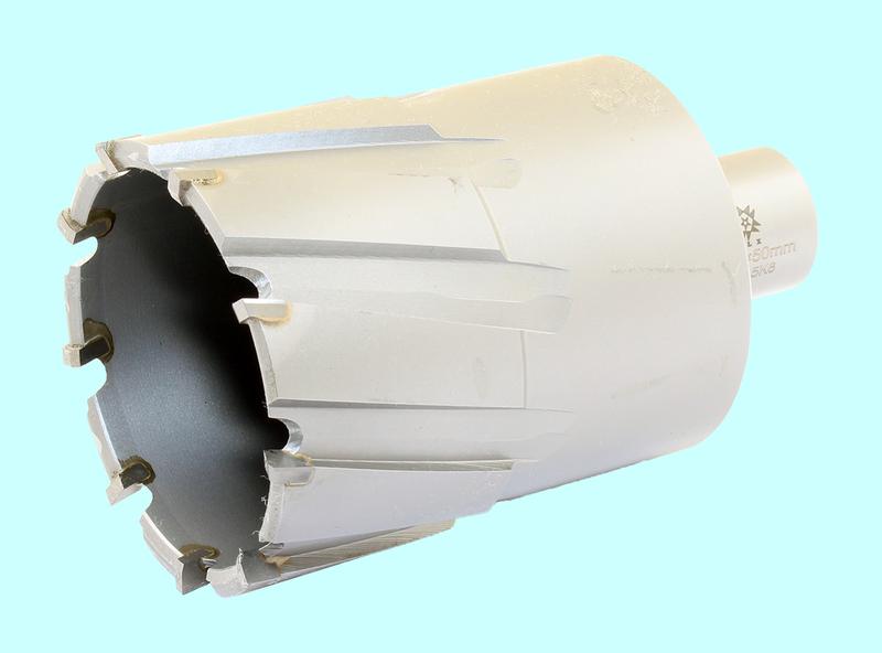 Сверло d 55х50 корончатое кольцевое Т15К6 хвостовик Weldon 19мм по металлу "TLX"