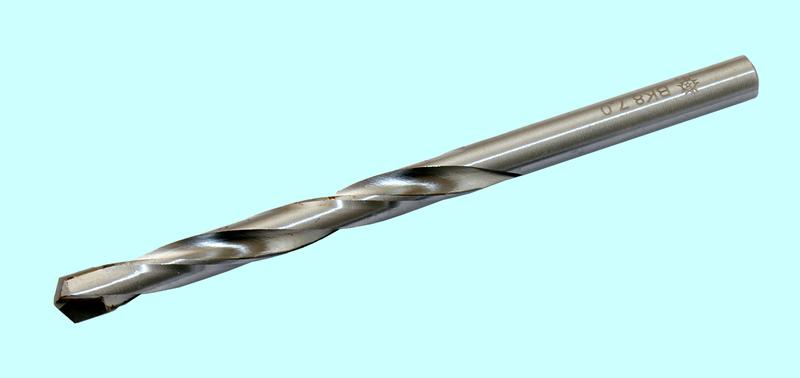 Сверло d  7,0 х 69 х109 ц/х ВК8 с напайными пластинами "TLX"