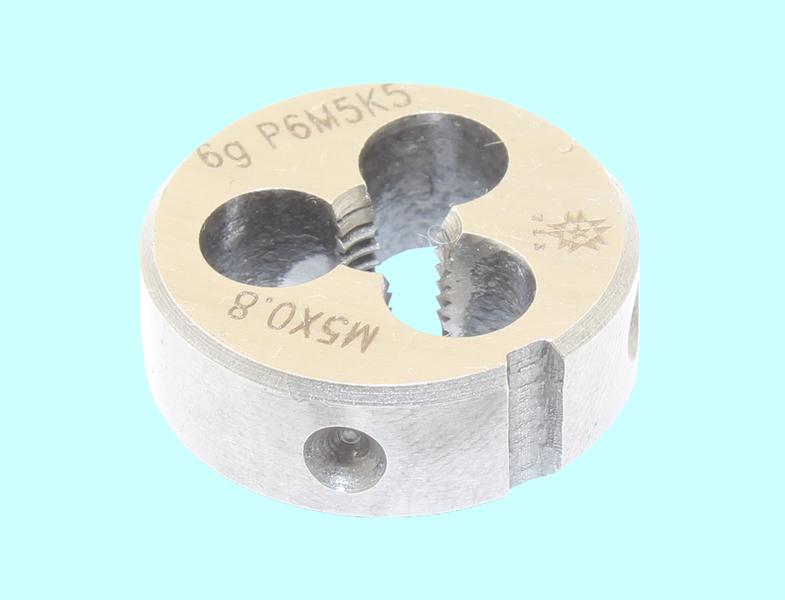 Плашка М  5,0 (0,8) dнар.20мм Р6М5К5 6g "TLX"