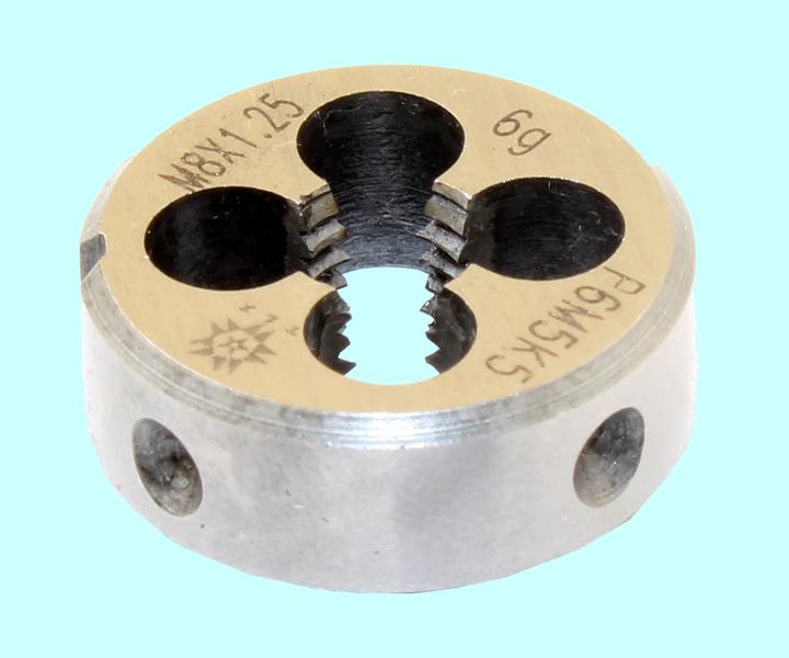 Плашка М  8,0 (1,25) dнар.25мм Р6М5К5  6g "TLX"