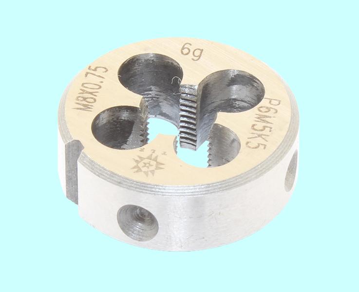 Плашка М  8,0 х 0,75 dнар.25мм Р6М5К5  6g "TLX"