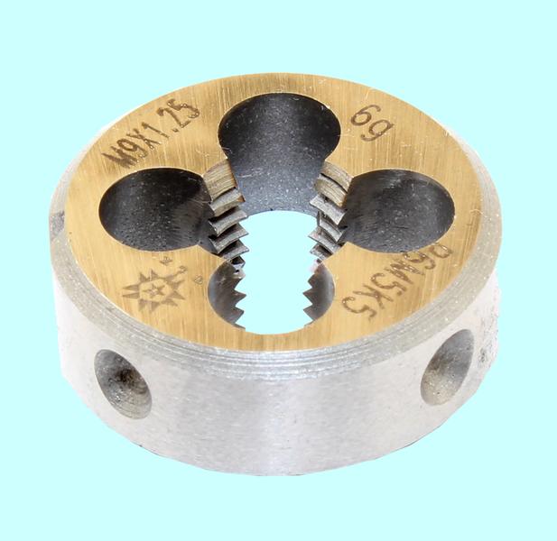 Плашка М  9,0 (1,25) dнар.25мм Р6М5К5  6g "TLX"