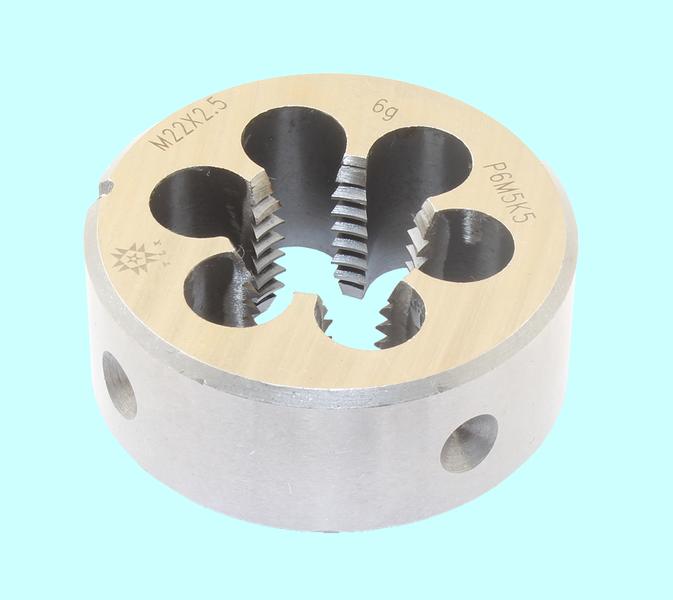 Плашка М 22,0 (2,5) dнар.55мм Р6М5К5  6g "TLX"