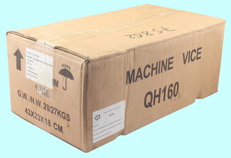 Тиски Станочные 160мм чугунные поворотные с закрытом винтом, ход губок 120мм QH160 "TLX"