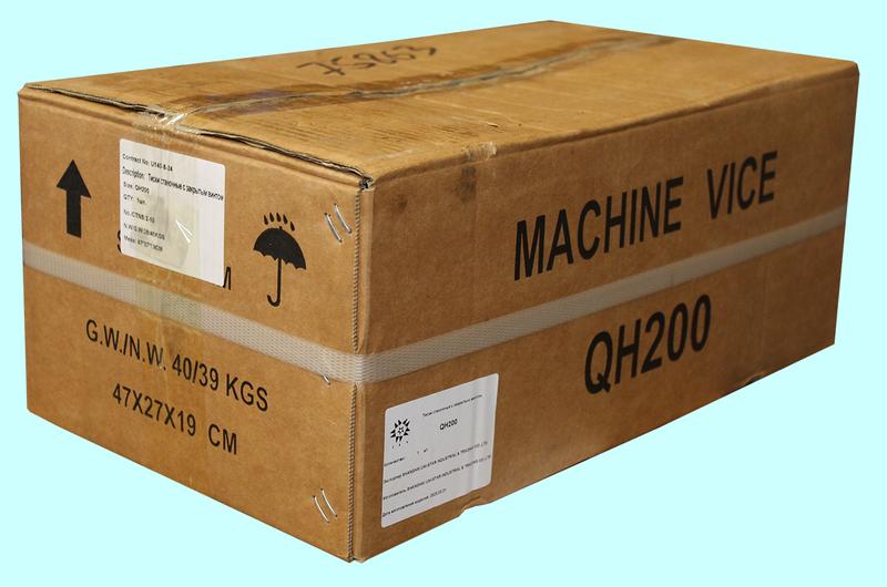 Тиски Станочные 200мм чугунные поворотные с закрытым винтом, ход губок 150мм QH200 "TLX"