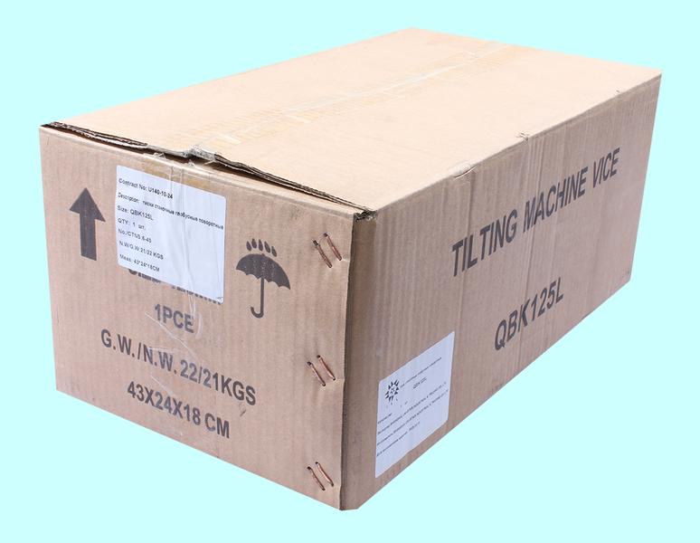 Тиски Станочные глобусные 125мм поворотные, ход губок 135мм, c открытым винтом QBK125L "TLX"